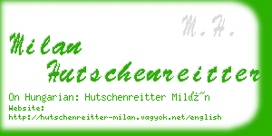 milan hutschenreitter business card